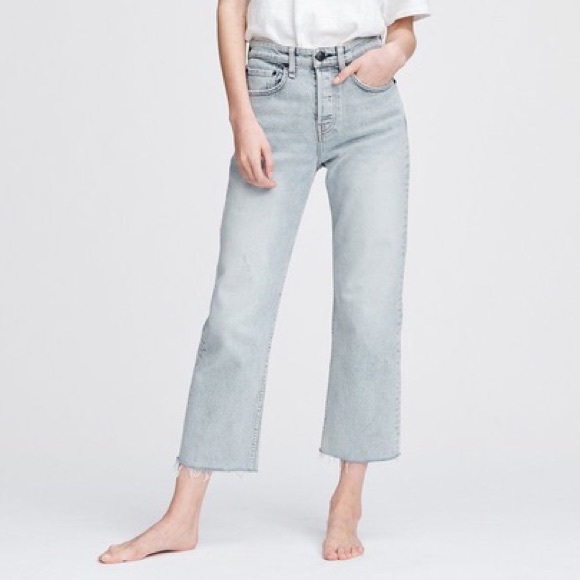 rag & bone Pants - Rag & Bone High Rise Ankle Straight Jeans - Size 32